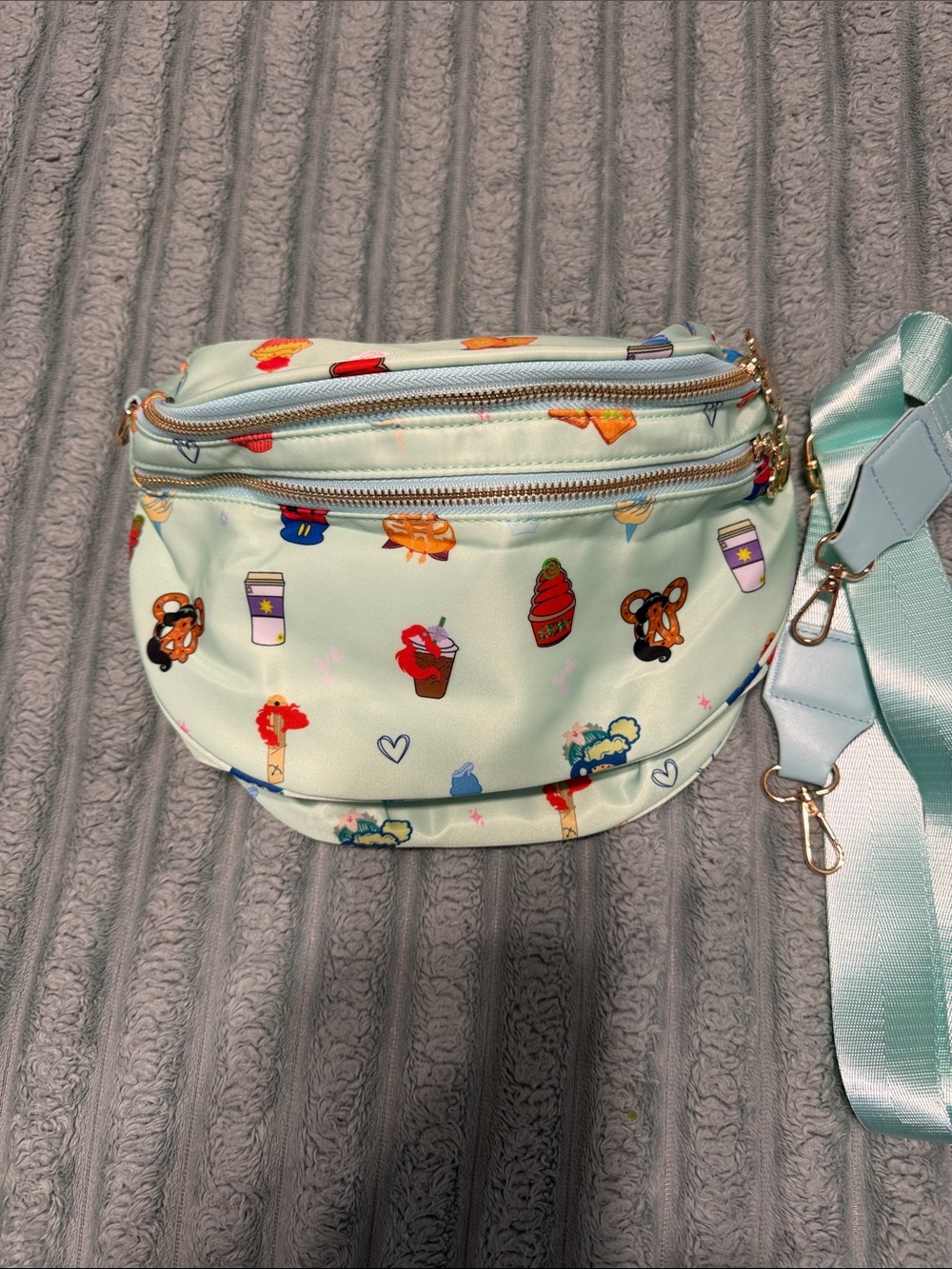 Large Mint Snacks Print Crossbody Sling Bag